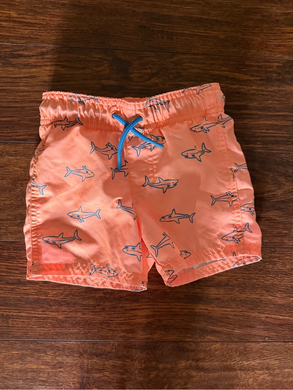 Cat & Jack Coral Swim Shorts with Shark Print